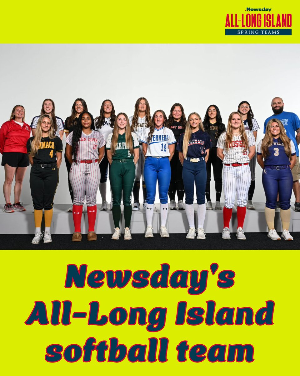 NewsdayHSsports's tweet image. Meet this years All-Long Island softball team!

For the full list, visit: nwsdy.li/4ezXIT9
(Photo Credit: Dawn McCormick)

#softball #highschoolathletes #highschoolsoftball #longisland #longislandny #liny #suffolkcountyny #nassaucountyny