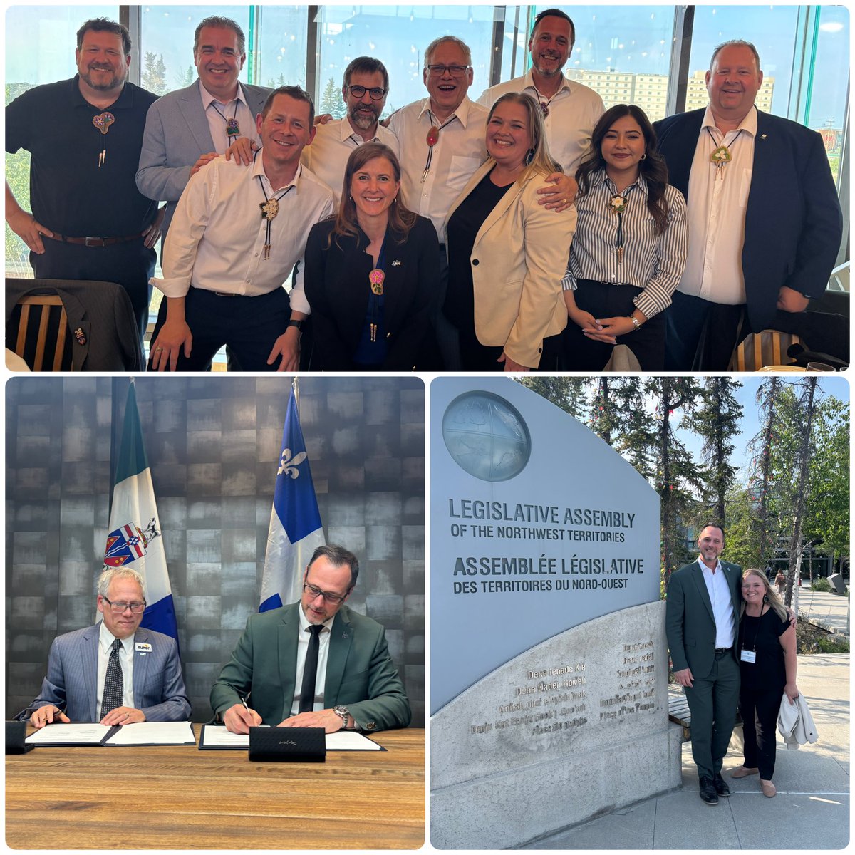 jfrobergeQc's tweet image. Mission à Yellowknife dans le cadre du Conseil des ministres sur la francophonie canadienne :
Signer une entente bilatérale en francophonie canadienne avec les Territoires du Nord-Ouest.✔️
Signer une entente bilatérale en francophonie canadienne avec le Yukon.✔️
Faire valoir…