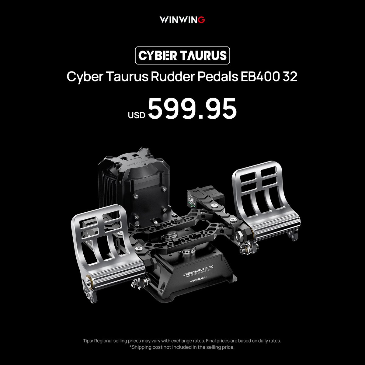 Breaking Limits, Redefining Reality

WINWING New Cyber Taurus Combat Rudder Pedals EB140 N | EB400 N:
- Reinforced cast structure
- High torque, low reduction
- Minimal inertia, ultra-smooth response
- Auto-switching Force Feedback Models by aircraft
- Cyber Taurus Rudder Pedals