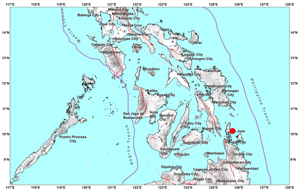 #EarthquakePH #EarthquakeDinagatIslands
Earthquake Information No.1
Date and Time: 28 June 2025 - 05:57 AM
Magnitude = 1.4
Depth = 034 km
Location = 10.12°N, 125.76°E - 019 km N 73° E of Basilisa (Dinagat Islands)

earthquake.phivolcs.dost.gov.ph/2025_Earthquak…