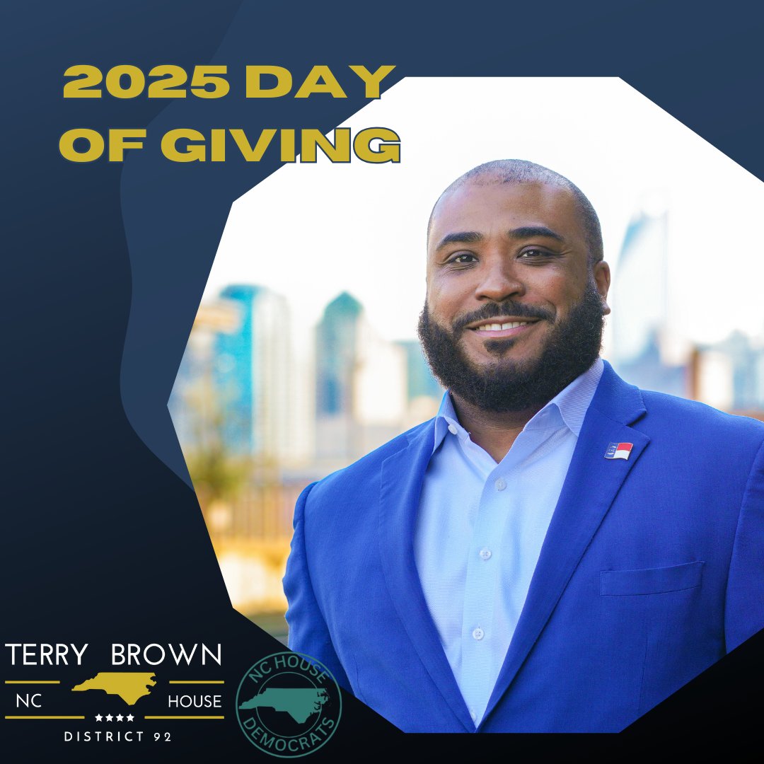 Rep. Terry Brown Jr. (@terrybrownclt) on Twitter photo North Carolina's future is built on the work we do today! Consider supporting the <a href="/NCHouseDems/">NC Democratic Party House Caucus</a> in our day of giving!
secure.actblue.com/donate/tbdayof… North Carolina's future is built on the work we do today! Consider supporting the <a href="/NCHouseDems/">NC Democratic Party House Caucus</a> in our day of giving!
secure.actblue.com/donate/tbdayof…