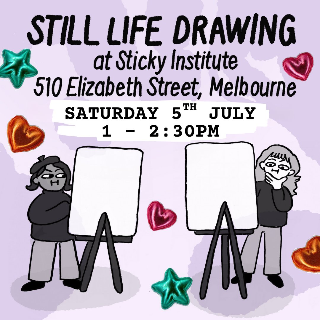 Do you like drawing random things? You can do that at our Still Life Drawing session! There will be a variety of scenes to draw, from food to flowers to fake fish. All skill levels are welcome!

Attendees must be over 18+.

Book a ticket for $10 here: events.humanitix.com/still-life-dra…