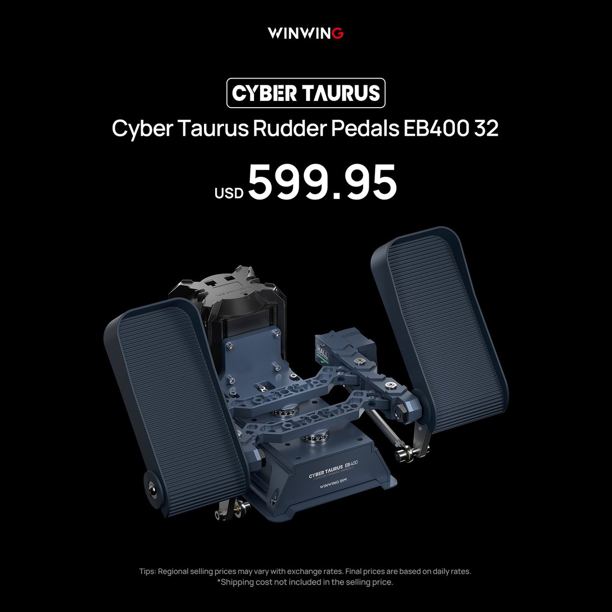 Breaking Limits, Redefining Reality

WINWING New Orion Rudder Pedals N32: 
- Realistic Pedal Rotation Mechanism
- Realistic Brake Travel
- Precision Die-Cast Aircraft Grade Aluminum
- Orion Rudder Pedals N32 Intro Price: $328.69 USD

WINWING New Cyber Taurus Airline Rudder Pedals
