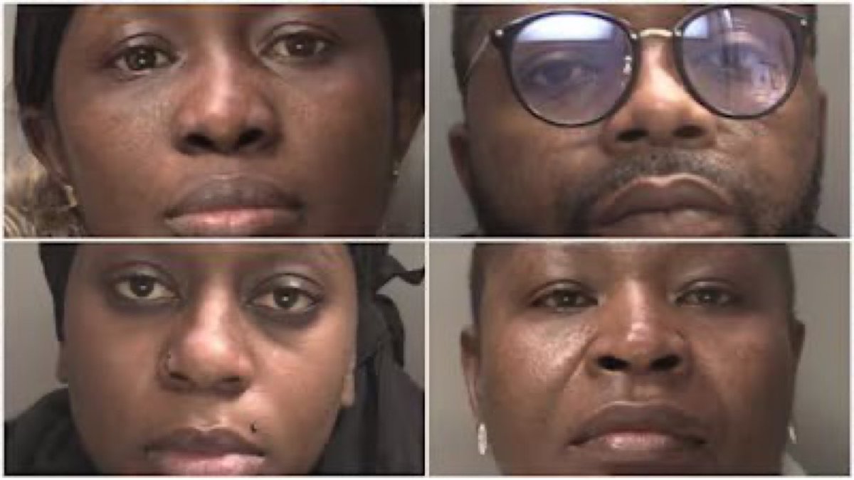 Over just four days  
Adefila, Ohen, Aideyan, and Tunkara, 
were all caught abusing a white woman who couldn’t call out for help!   

I’ll guarantee You, none of them have been deported ! 

Four care workers have been jailed after the family of an elderly woman caught them on