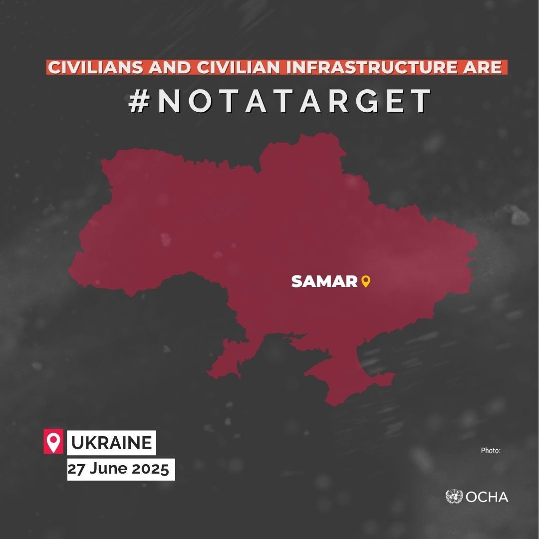 The Ukrainian Week / Tyzhden (@ukr_week_en) on Twitter photo June 27. A russian missile strike on the city of Samar in Dnipro Oblast killed 5 🇺🇦 & injured at least 25, following the strike on 24 June, which killed & injured several dozen🇺🇦. 2 people died also in a russian attack on Ivanopillia & Kostiantynivka in Donetsk Oblast. #Ukraine June 27. A russian missile strike on the city of Samar in Dnipro Oblast killed 5 🇺🇦 & injured at least 25, following the strike on 24 June, which killed & injured several dozen🇺🇦. 2 people died also in a russian attack on Ivanopillia & Kostiantynivka in Donetsk Oblast. #Ukraine