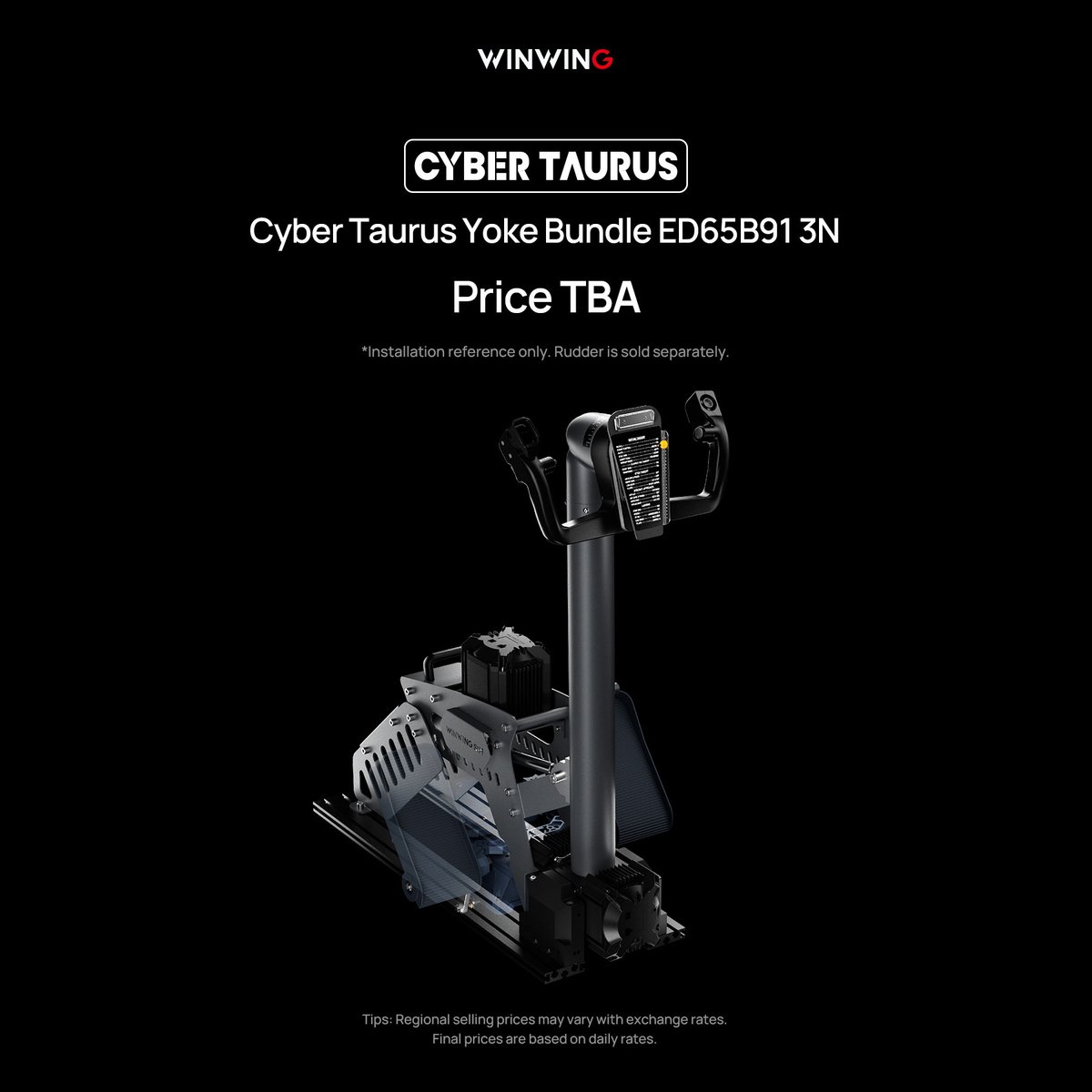 Breaking Limits, Redefining Reality

WINWING New Cyber Taurus Yoke Bundle ED65B91 3N:
- Ergonomic Grip with Realistic Curvature
- True-to-Life Control Motion Dynamics
- High-Density Power Integration
- High Torque, Low Reduction, Minimal Inertia for Seamless Handling
-