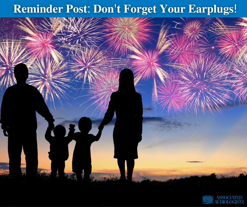 𝐄𝐚𝐫𝐩𝐥𝐮𝐠 𝐑𝐞𝐦𝐢𝐧𝐝𝐞𝐫
Headed to a fireworks show? Don’t forget your earplugs! Even distant fireworks can reach unsafe volumes. 🎆
👉 hearingyourbest.com
#EarSafety #HolidayHearingTips #Audiologist