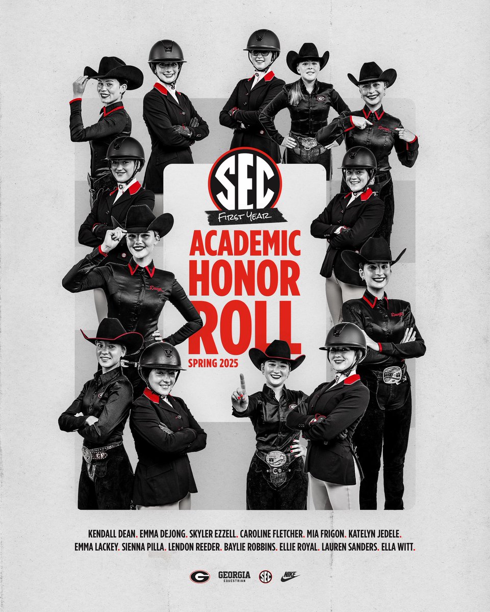 UGAEquestrian's tweet image. First-Year Honor Roll Dawgs 🤩

#GoDawgs | #OurTime