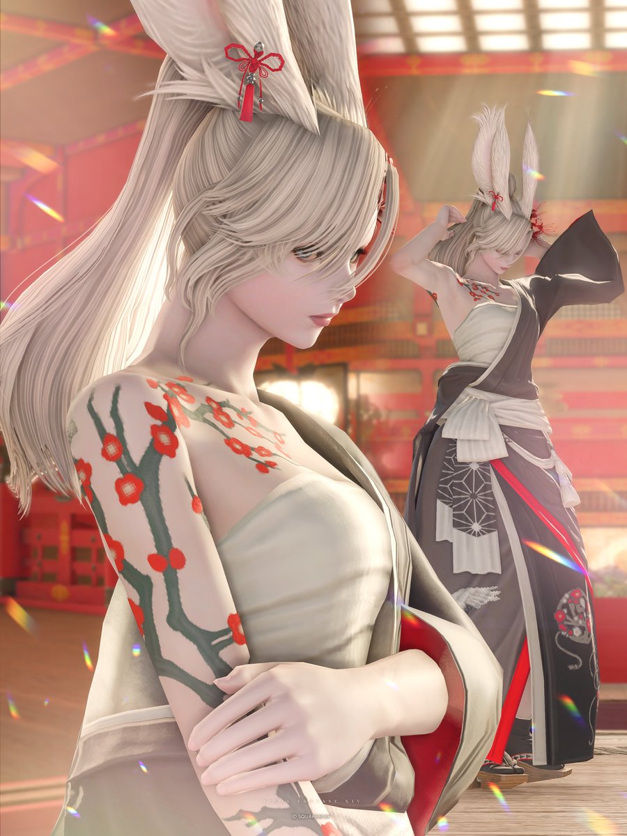 nmnn_mn's tweet image. 夜鶴 #FF14 #ヴィエラ