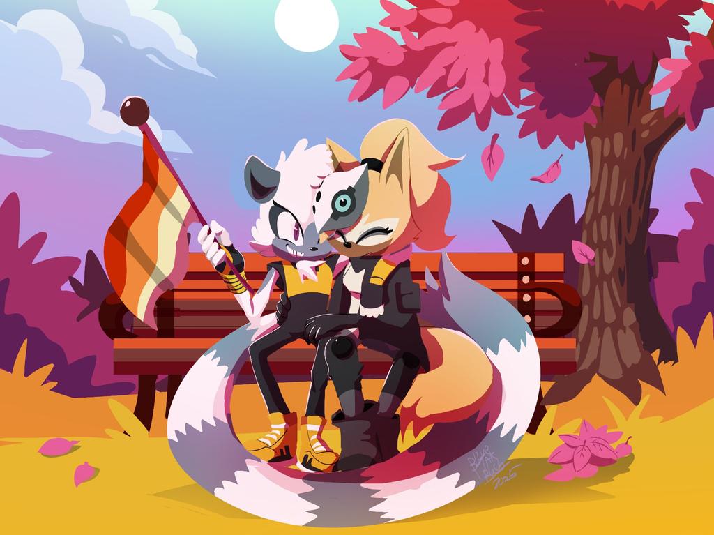 BlueTakRush's tweet photo. i accidently made the whole image look like the flag hahah.i love them! lesbeam gooo! #bluetakrush #whisperxtangle
#pridemonth #whispangle
#whisperthewolf
#tanglethelemur #sonicthehedgehog
#fanart #digitalart #lesbian
#lesbianpride #lesbianprideflag #lgbtq #LGBTQIA https://t.co/WoVB121yAs