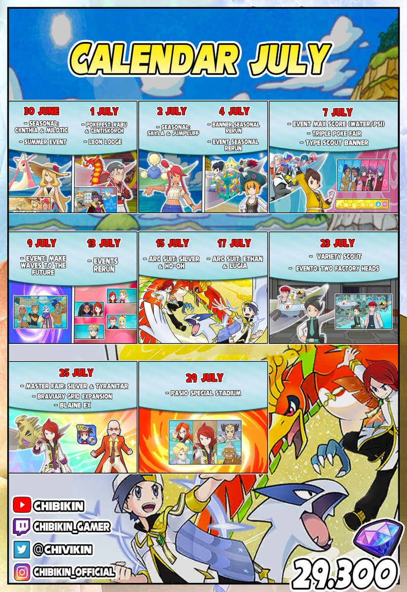 🇪🇸 CALENDARIO JULIO
🇬🇧 CALENDARIO JULY
youtu.be/Z6zN2wPmz3o?si…

<a href="/PokemonMasters/">Pokémon Masters EX</a> <a href="/Pokemon_ES_ESP/">Pokémon España</a> <a href="/absolutelypm/">👁️‍🗨️ Absol-utely 🔍</a>