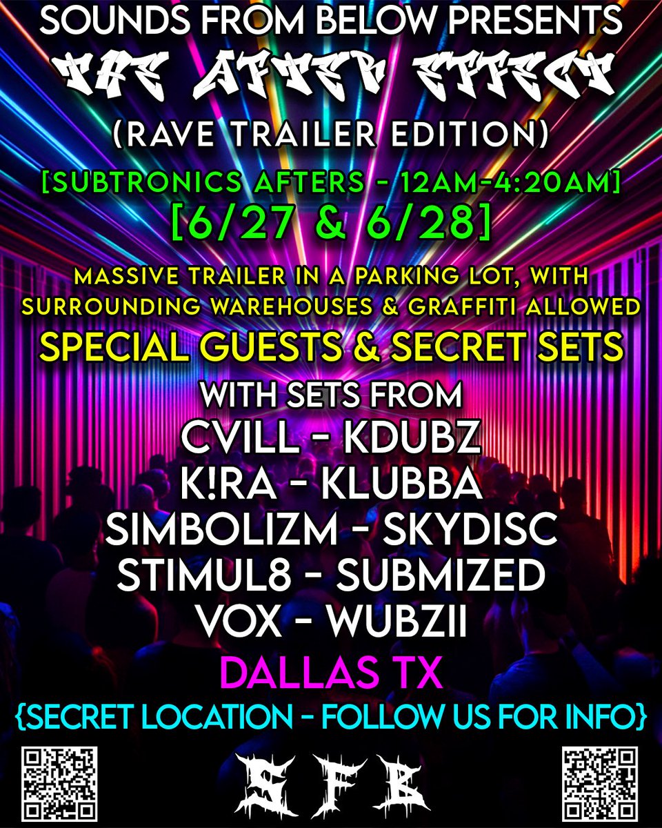DALLAS - SUBTRONICS AFTERS
TONIGHT &amp; TOMORROW! 🌀
🎫⬇️👽
posh.vip/e/the-after-ef…