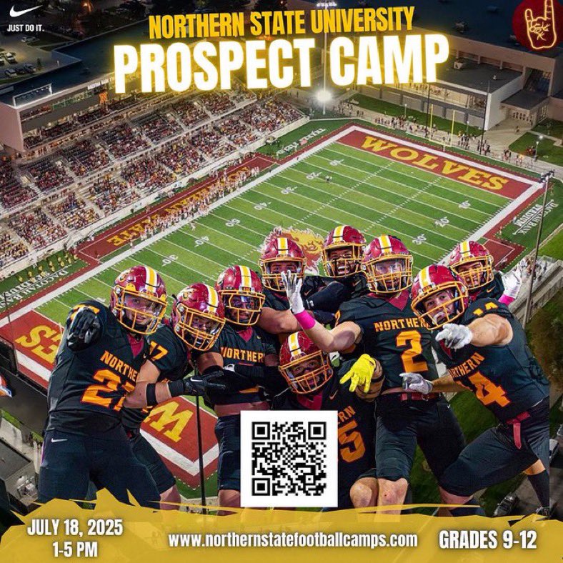 thank you <a href="/NSUWolves_FB/">Northern State Football🐺 🏈</a> for the camp invite! <a href="/PrepRedzoneMN/">Prep Redzone Minnesota</a> <a href="/OJW_Scouting/">PrepRedzone Oliver</a> <a href="/HillMurrayFB/">Hill-Murray Football</a>