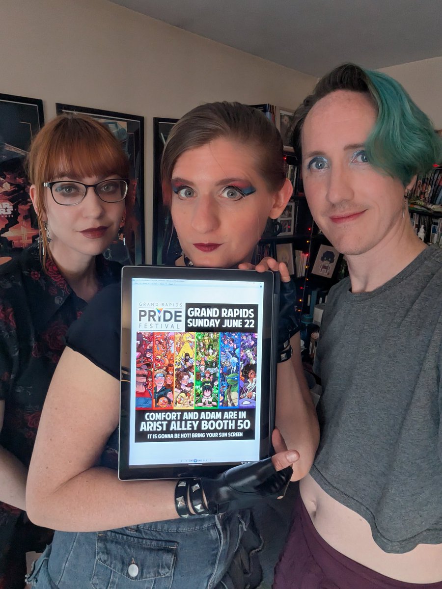 ComfortAndAdam's tweet image. Tonight we&apos;re heading to #28weekslater but tomorrow we are headed to #OutOnTheLakeshore #hollandPRIDE this Saturday in #kollenpark in #hollandmi 

So freaking excited to see you all there, everything starts at 1pm

#pride #queerart #artistalley #rainbowart #lgbtq #ArtistOnTwitter