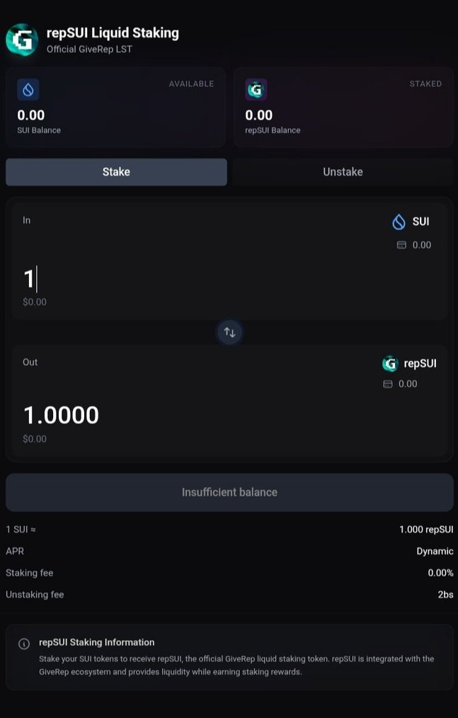 cryptowithwizzy's tweet image. 🚀 Hey #GiveRep community! You can now stake your $SUI on the GiveRep platform and start earning $RepSUI rewards! 🔥

It’s time to put your $SUI to work — stake, earn, and grow with us! 🌱💰

Another amazing feature just like @Kaito, powered by @Suibosui ⚡

Let’s stake &amp;amp; earn