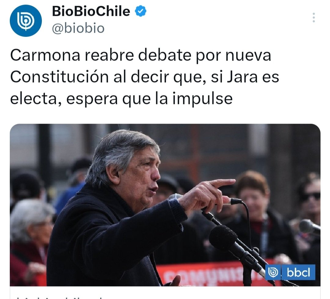 Puta el viejo porfiado del Carmona, si la mayoria de los Chilenos dijo que no quiere una nueva constitución.