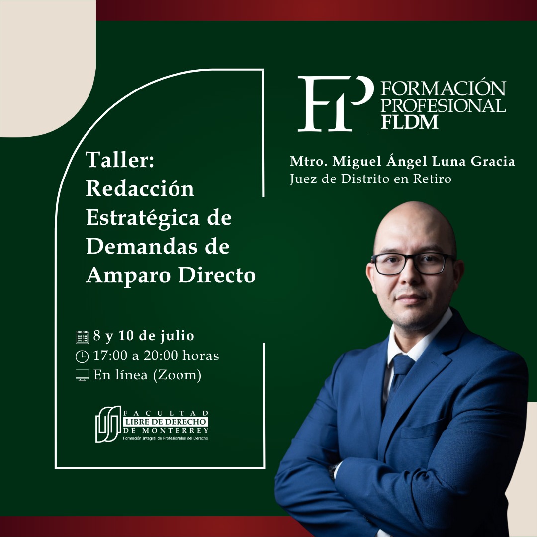 El país atraviesa cambios políticos y jurídicos trascendentes y la capacitación, siempre será un valor agregado. Por eso participaré en estos talleres de redacción de demandas de amparo en la Facultad Libre de Derecho de Mty. ¡Acompáñennos!

Registro aquí: wa.me/528112765329
