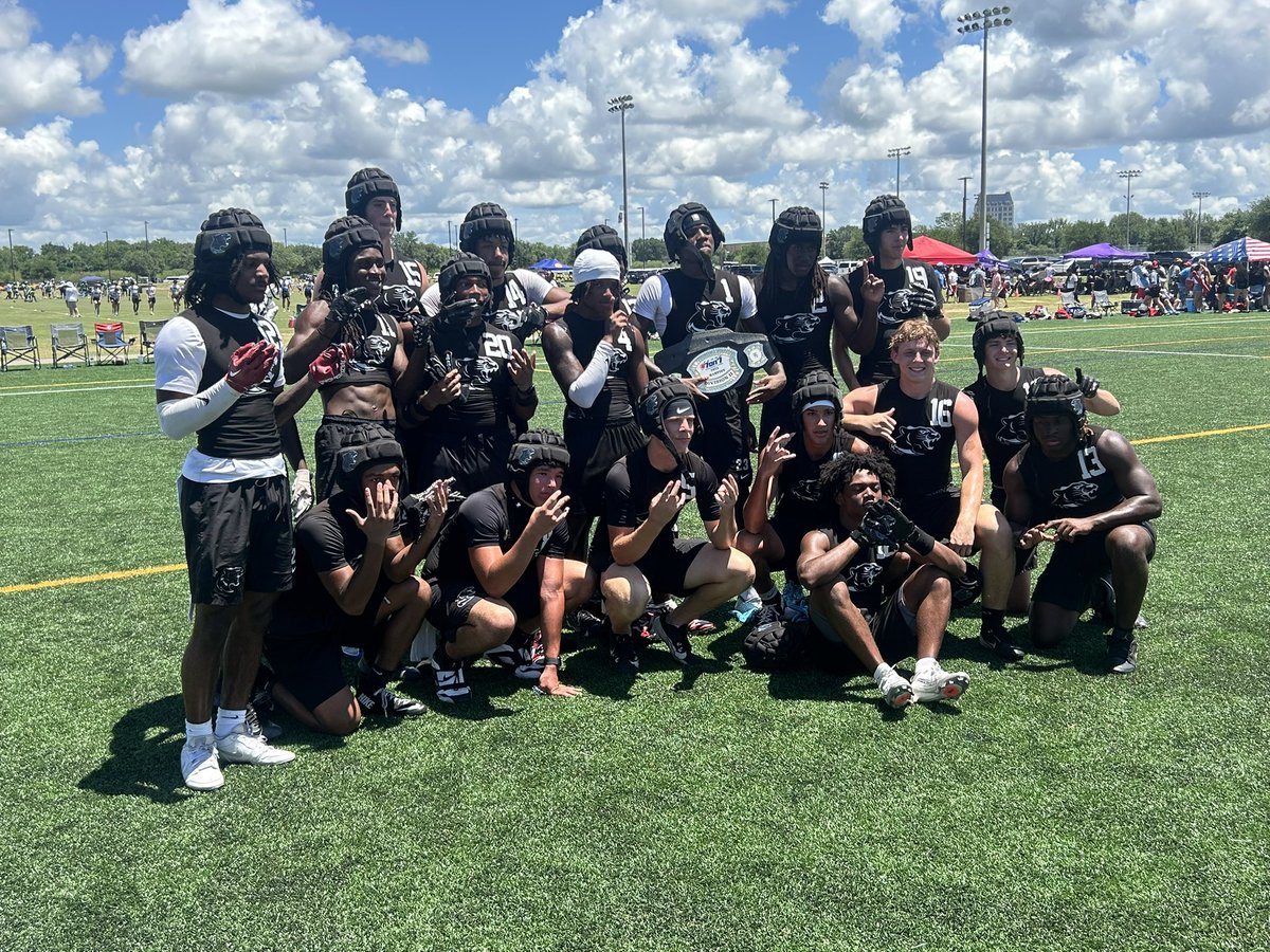 Carter Yates (@carter_yates16) on Twitter photo Frisco Panther Creek wins the Division II Texas State 7-on-7 Championship in an OT instant classic against Kilgore!
Jalen Lott’s game-winning TD catch caps what <a href="/MikeRoach247/">Mike Roach</a> calls arguably the most dominant 7-on-7 performance he’s seen. Frisco Panther Creek wins the Division II Texas State 7-on-7 Championship in an OT instant classic against Kilgore!
Jalen Lott’s game-winning TD catch caps what <a href="/MikeRoach247/">Mike Roach</a> calls arguably the most dominant 7-on-7 performance he’s seen.