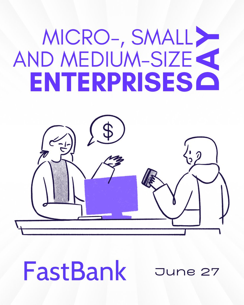 FastBank_io's tweet photo. MSMEs = 90% of businesses &amp; up to 70% of global jobs!
On #MSMEDay, we celebrate their impact — and support them with tools that simplify payments &amp; accelerate closing.

Grow smarter with FastBank.
💻 https://t.co/bkKjQej7uq | 📩 team@fastbank.io

#SMEs #FastBank #FinanceTools https://t.co/6QZVD1ddPs