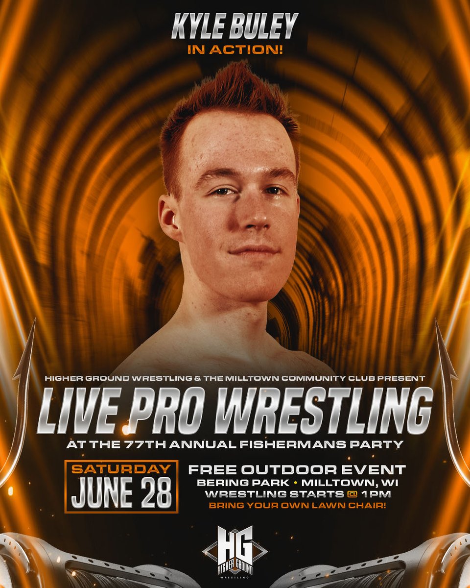 We are 24 hours away from our return to Milltown Wisconsin, featuring:

Darin Corbin -v- Alvin Falcone
Heavy Metal Lore -v- Rudy Hell
Jay Marston -v- Miguel Gamino
Kyle Buley in Action!

And more!

Bering Park
Milltown, WI

Wrestling Starts 1 PM

FREE Outdoor Event!