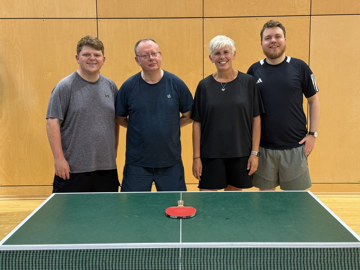 IrvineTTClub's tweet photo. The Irvine TT team of Martin, Karen, Ross &amp; Kyle have been competing in the Ayrshire League this season. The team played well, finished in 4th place &amp; have enjoyed playing competitive TT 🏓

Good luck to Kyle, Martin &amp; Karen tomorrow who will be playing in the Ayrshire  Cup 🤞🏻 https://t.co/hDMkWCloM6