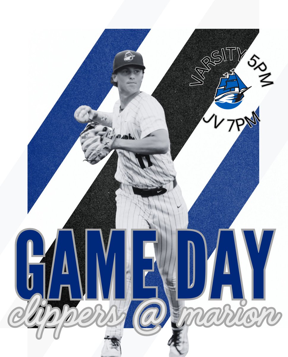 Gameday! Clippers travel to Marion for their makeup game 2 from Monday. #RaiseTheSails
