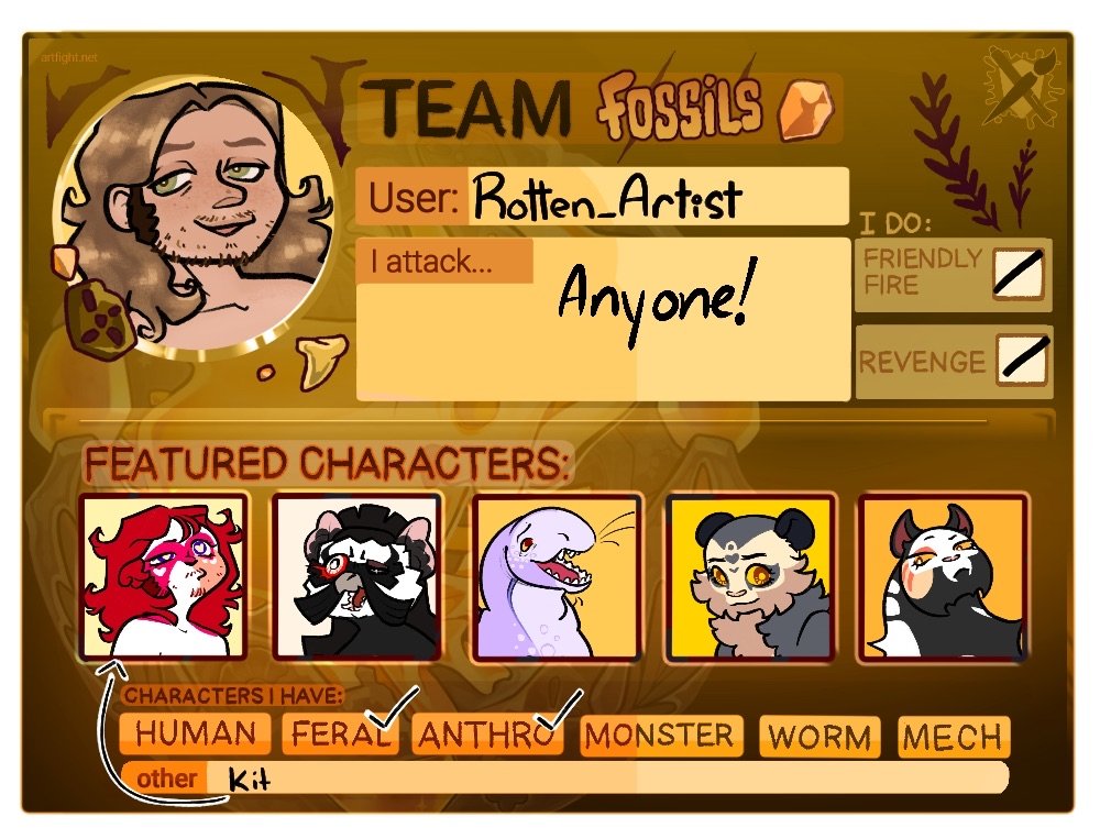 Rotten__Artist's tweet image. artfight prep done,,,