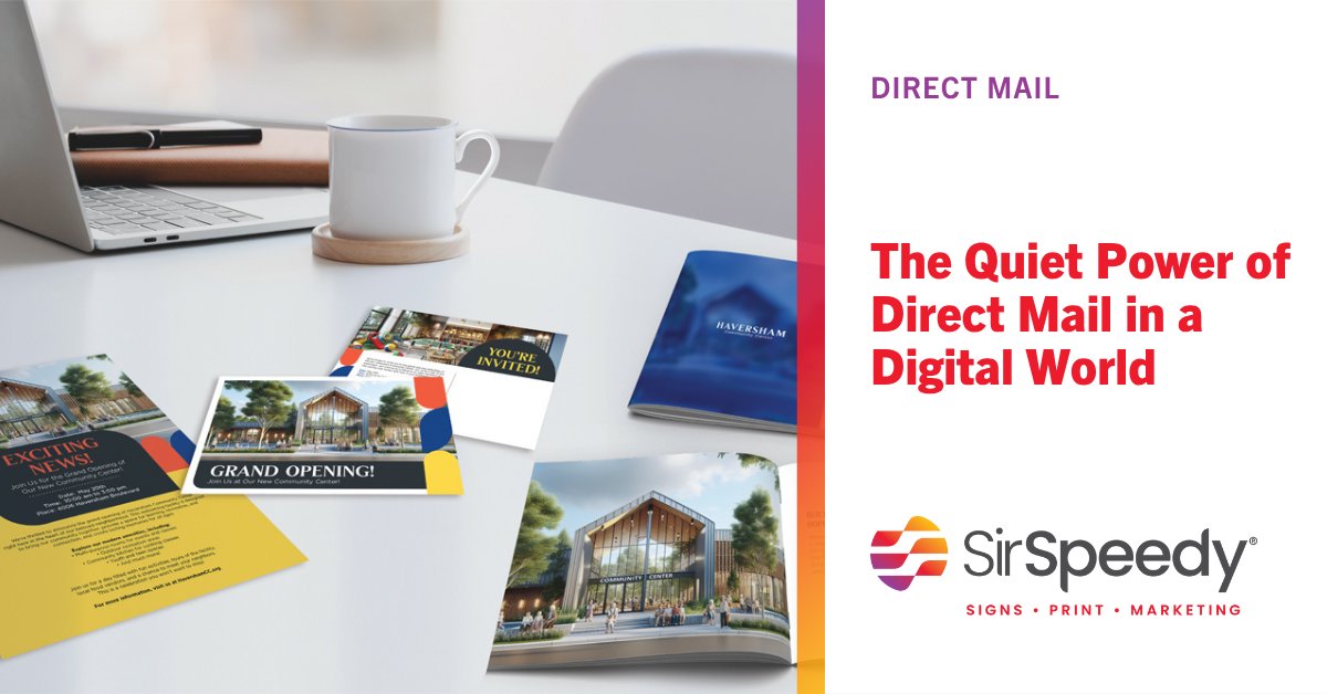90% open rates. 43% ROI. Direct mail isn’t just surviving—it’s thriving. There’s a reason marketers are returning to the mailbox. Find out: bit.ly/46hiFQA

#SirSpeedy #DirectMail