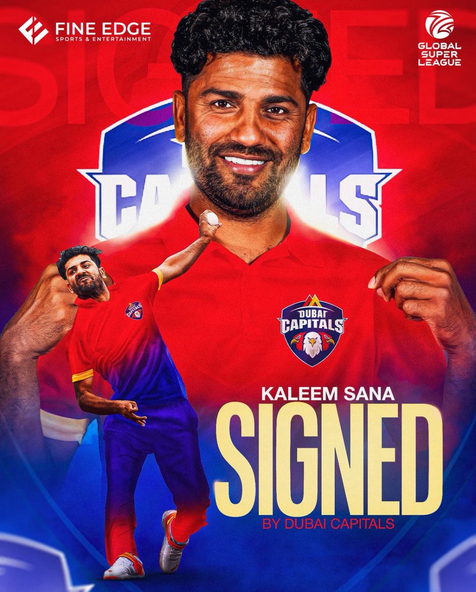 DEAL LOCKED ✅ - <a href="/Kaleem_Can/">Kaleem Sana</a> signs for @dubaicapitals for GSL 2025 📝