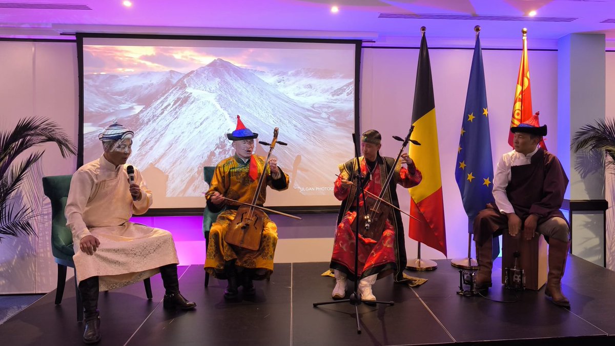 kgembassybe's tweet image. At the invitation of 🇲🇳 Ambassador @boldlu, the Ambassador joined a reception marking the Naadam Festival a vibrant celebration of Mongolia’s nomadic spirit through wrestling, horse racing, and archery. A salute to the nomadic spirit we proudly share.