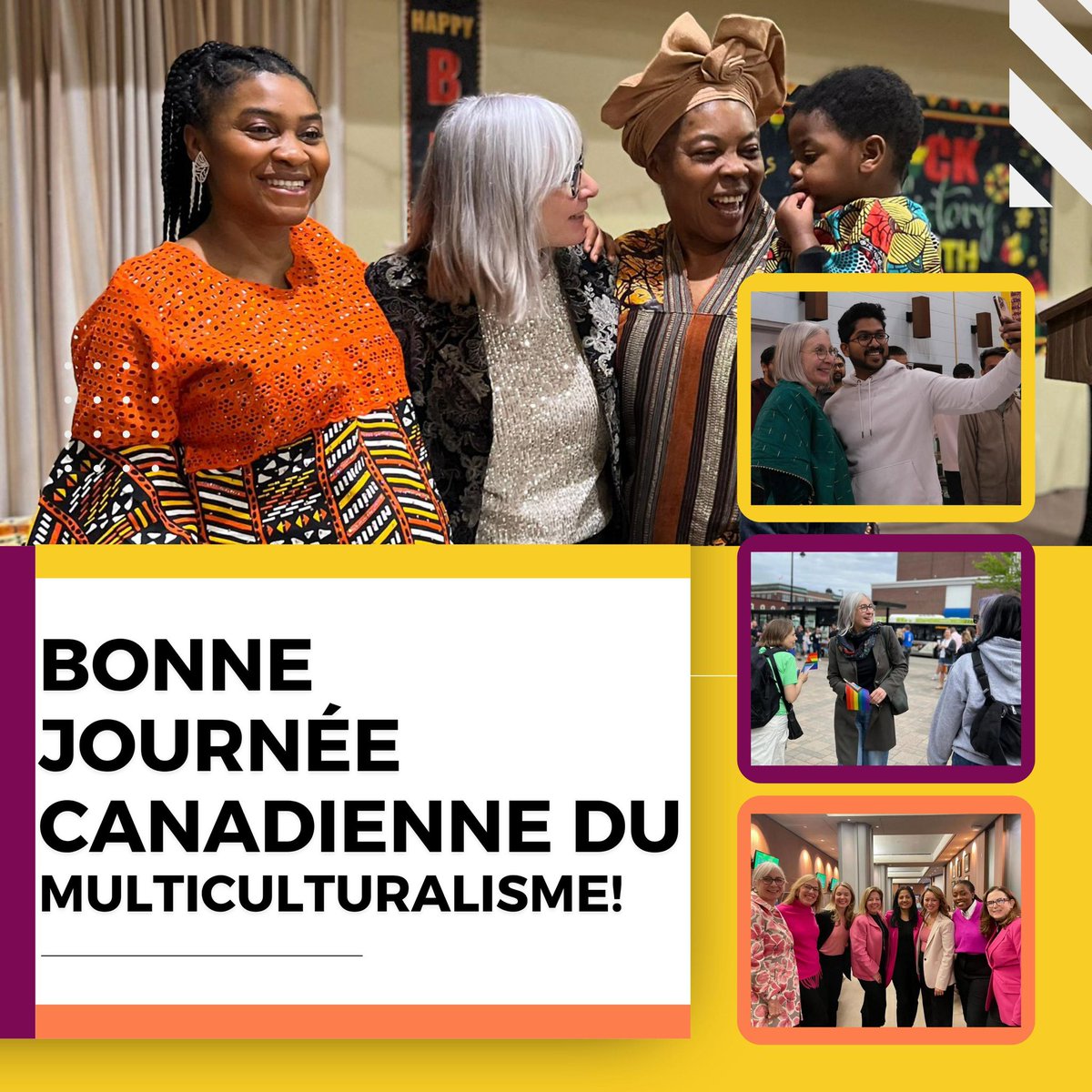 Le Canada est un magnifique pays où il fait bon vivre. Nos histoires, nos traditions et nos langues contribuent de façon unique à ce que nous sommes. 

Le multiculturalisme fait partie de la force du Canada. Bonne Journée canadienne du multiculturalisme!