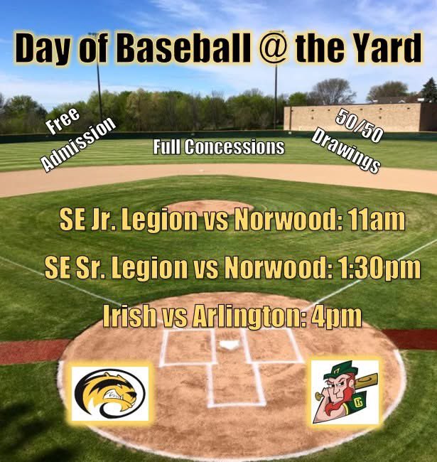 Full day of baseball at the Yard on Saturday 6/28!