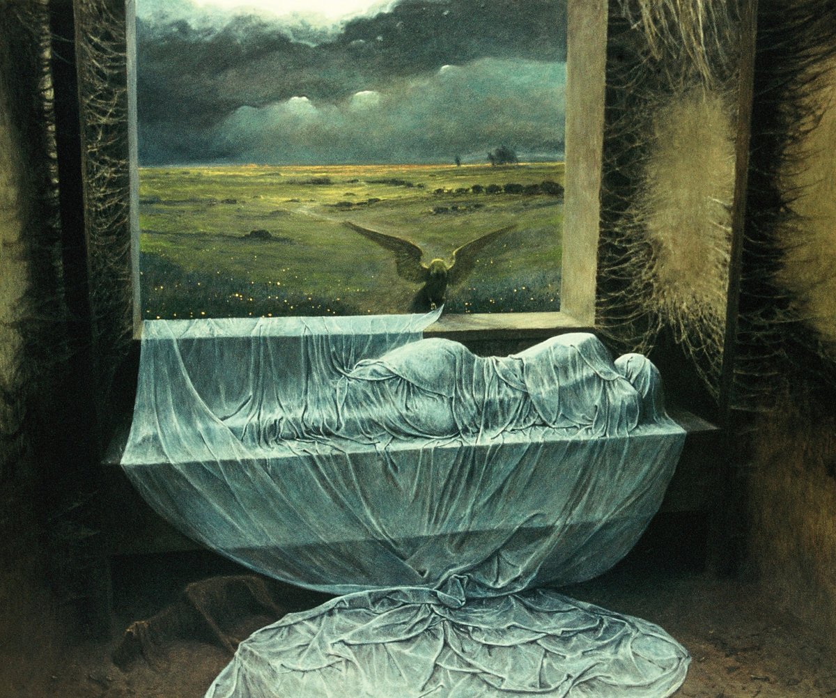 ArtofBeksinski's tweet image. 1979 #painting #Beksinski #PolishMastersofArt