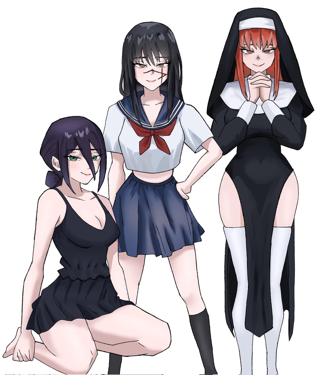 Drew the csm girls
#chainsawman