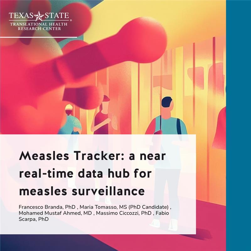 Translational Health Research Center (@thrctxst) on Twitter photo Maria Tomasso, Research Associate <a href="/txst/">Texas State University</a> THRC & <a href="/txstCS/">Texas State University Computer Science</a> doctoral candidate, helped develop Measles Tracker—a new tool using maps & dashboards that helps spot outbreaks, ID vaccine gaps & support faster response.
🔗Read more in JAMIA Open: doi.org/10.1093/jamiao…
<a href="/TxStateResearch/">Texas State Research</a> Maria Tomasso, Research Associate <a href="/txst/">Texas State University</a> THRC & <a href="/txstCS/">Texas State University Computer Science</a> doctoral candidate, helped develop Measles Tracker—a new tool using maps & dashboards that helps spot outbreaks, ID vaccine gaps & support faster response.
🔗Read more in JAMIA Open: doi.org/10.1093/jamiao…
<a href="/TxStateResearch/">Texas State Research</a>