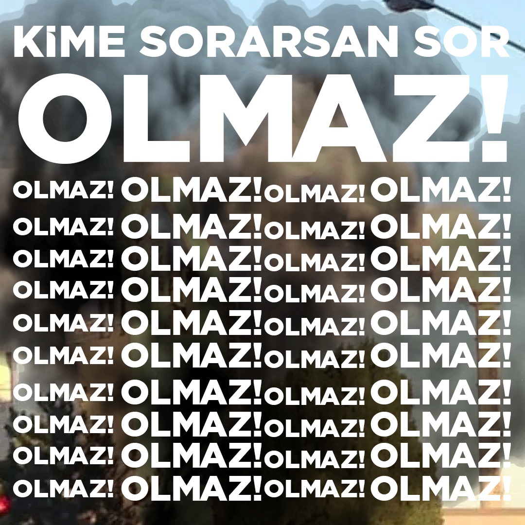 Kime sorarsan sor, OLMAZ
Şehrin Ortasında çimento fabrikası OLMAZ!

#ElazığZehirSoluyor