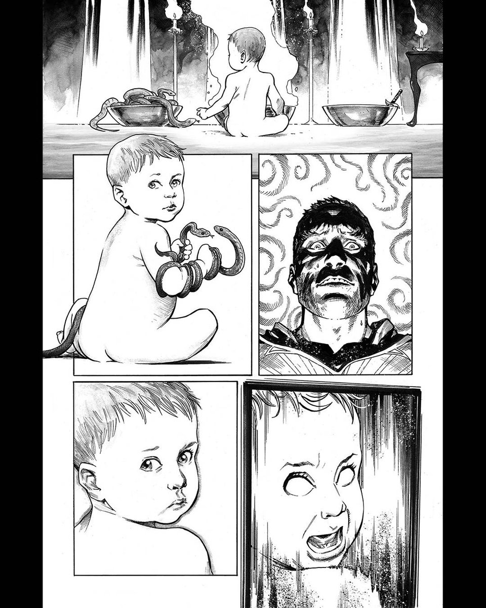 Mikemaluk's tweet image. Process for page 2 of upcoming
@DCOfficial Batman & Robin # 23, with
@PhillipKJohnson
Stellar color from Marcelo Maiolo 😍
#Batman #makingcomics