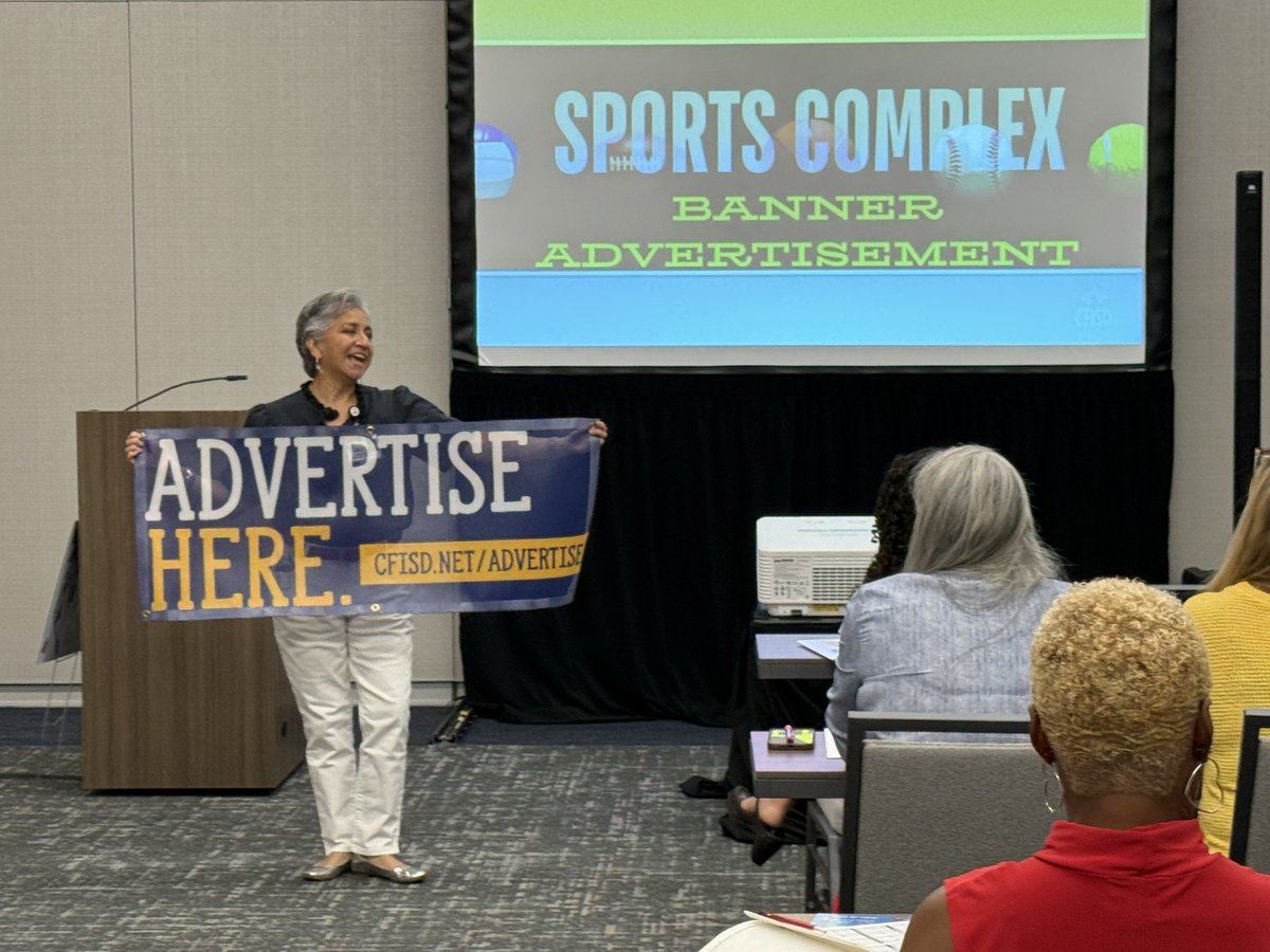 Our sports complex banners are a great way to advertise your business. The banners are available at all 12 <a href="/CyFairISD/">Cypress-Fairbanks ISD</a> high schools. #CFISDspirit