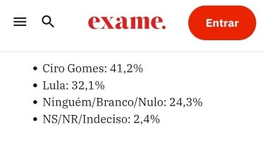 Ciro Gomes venceria Lula no segundo turno!

É TEMPO DE CIRO GOMES?
