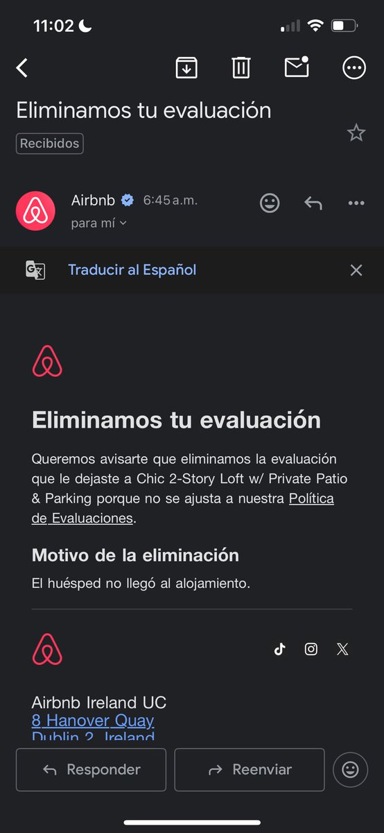 maralimo's tweet photo. @Airbnb Bueno… la única solución que me dieron era regresarme 500 pesos mexicanos 🤣 dejé mi reseña para que no siguiera estafando gente @Airbnb y me mandan esta vergüenza de correo https://t.co/HM7DfAP2OZ
