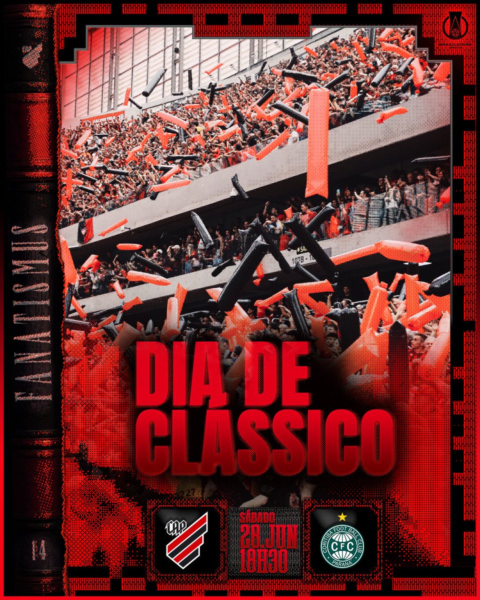 HOJE É DIA DE CLÁSSICO. 
HOJE É DIA DE CALDEIRÃO FERVENDO. 
HOJE É DIA DE FURACÃO!!!! 
🌪️🌪️🌪️🌪️🌪️🌪️