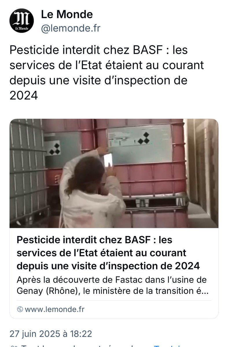 Vous étiez au courant pour les eaux Nestle vous étiez au courant pour BASF vous étiez au courant pour Betharram et Stanislas vous étiez au courant pour le glyphosate vous étiez au courant pour les crèches et les EHPAD.
C’est pas de la négligence c’est de la complicité pleine