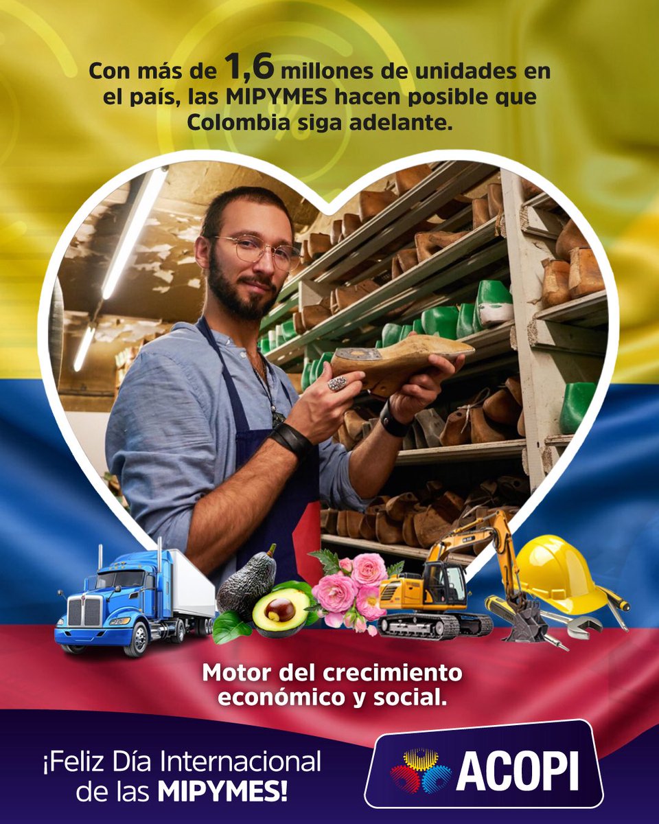 📊 Fortalecer  a las MIPYMES es clave para lograr una economía más equitativa y sostenible.
En ACOPI trabajamos todos los días por su desarrollo.
#MIPYMESFuturo #InclusiónProductiva #ACOPINacional 🚀🌱