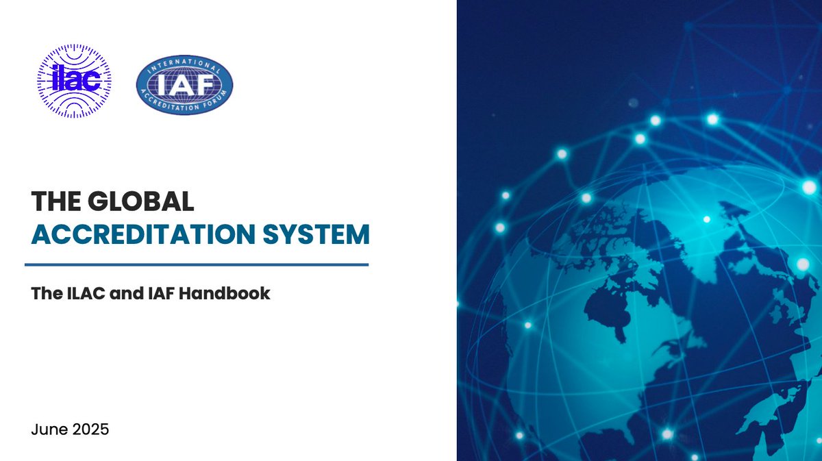 The updated ILAC and IAF Handbook has been published! 📖
Learn key information on procedures, structure, and activities from both organisations. Read it here: iaf.nu/iaf_system/upl…

#ILAC #IAF #Accreditation