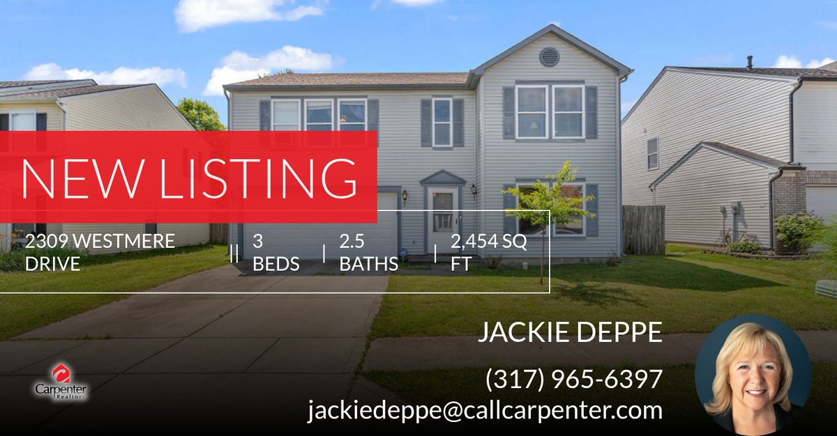 📍 New Listing 📍 Take a look at this fantastic new property that just hit the market located at 2309 Westmere Drive in Plainfield. Reach out here or at (317) 965-6397 for more information!

Listed by Dave Bell, PSA, ABR

Jackie De... homeforsale.at/2309_WESTMERE_…