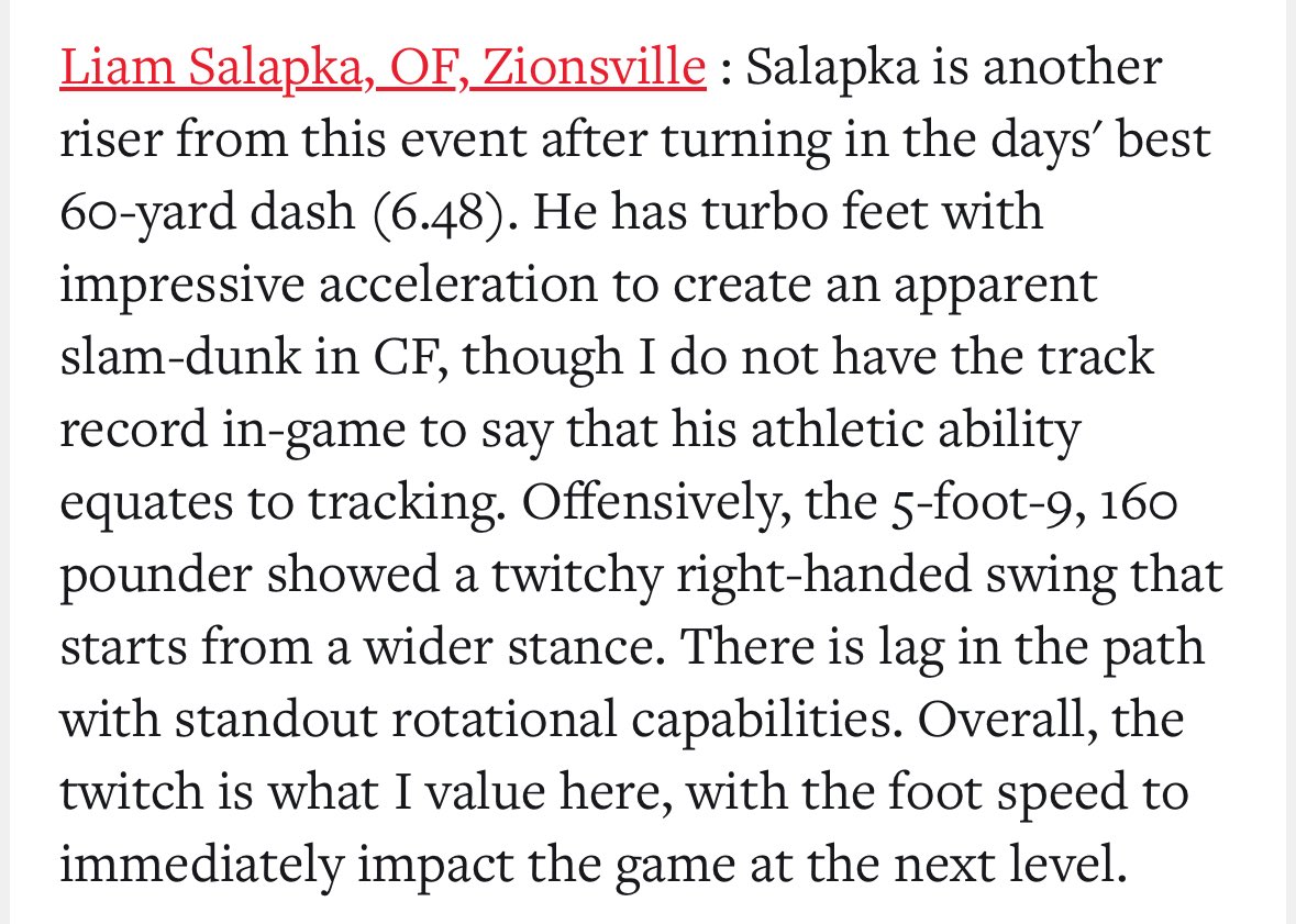 Liam Salapka (@liam_salapka) on Twitter photo Thanks for the write up <a href="/PrepBaseballIN/">Prep Baseball Indiana</a>! I had a great time showcasing my abilities at the uncommitted top prospect showcase! <a href="/BaseballZville/">Zionsville Baseball</a> <a href="/elicopner/">Eli Copner</a> <a href="/INM17uRegional/">Indiana Mustangs 17U Regional</a> Thanks for the write up <a href="/PrepBaseballIN/">Prep Baseball Indiana</a>! I had a great time showcasing my abilities at the uncommitted top prospect showcase! <a href="/BaseballZville/">Zionsville Baseball</a> <a href="/elicopner/">Eli Copner</a> <a href="/INM17uRegional/">Indiana Mustangs 17U Regional</a>