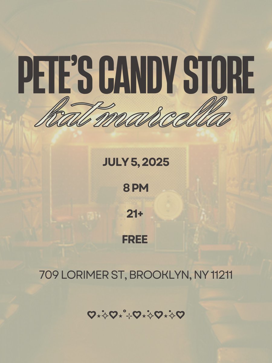 free show july 5th in bk, c u there &lt;3
