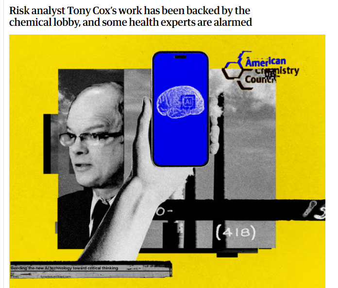 Adamfinkel0's tweet image. I've been having a running conversation w/Tony Cox since college, abt. how a preference for certainty over precaution is--wait--a PREFERENCE. Nothing wrong w/that except the dishonesty of claiming otherwise. Now he's torturing AI until it agrees w/him.
theguardian.com/technology/ng-…