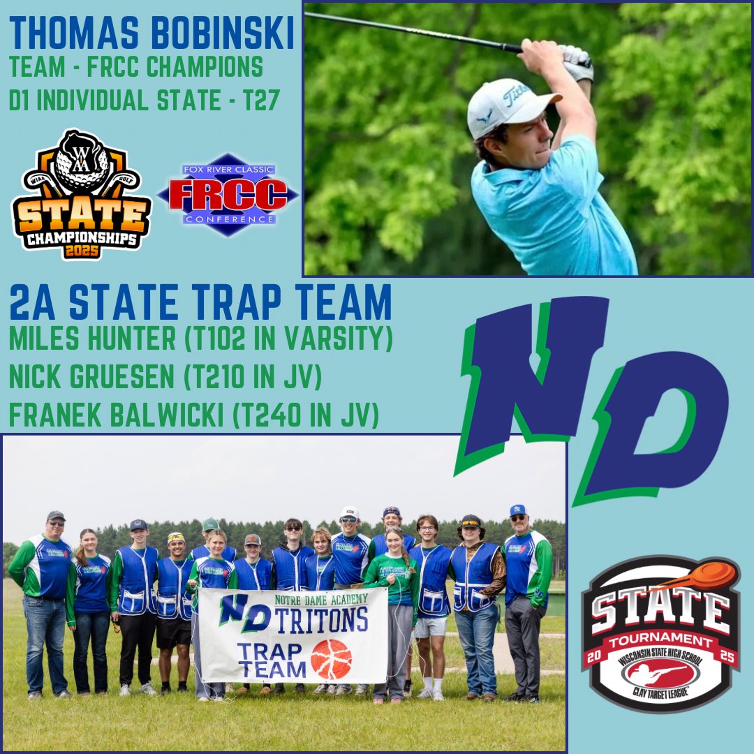S/o to all the football players who were playoff bound, state bound, <a href="/NDATritonSports/">Notre Dame Academy Athletics - Green Bay, WI</a> record breakers, and <a href="/wiaawistate/">WIAA State Tournaments</a> champions this spring!