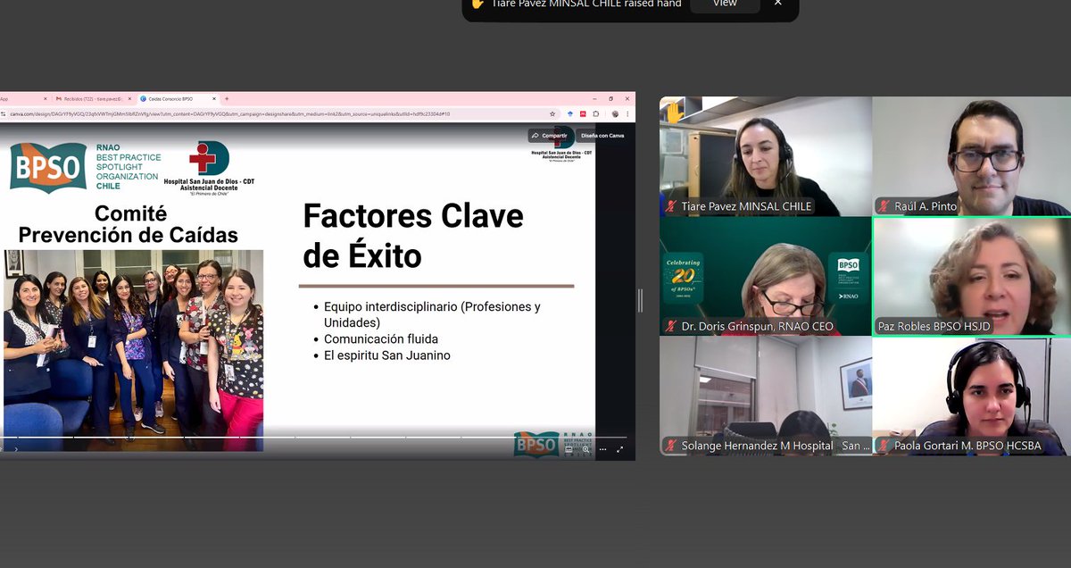<a href="/RNAO/">RNAO</a> <a href="/DorisGrinspun/">Dr. Doris Grinspun 🇨🇦 RN, PhD, FAAN, O.ONT</a> <a href="/ucchristus/">UC CHRISTUS</a> <a href="/BPSOUCCHRISTUS/">BPSO UC CHRISTUS</a> <a href="/fcardioinfantil/">Fundación Cardioinfantil - LaCardio</a> <a href="/BastianLap26136/">Bastian Laporte #BPSO</a> <a href="/udem/">Universidad de Monterrey</a> <a href="/LimonChair97350/">Lorena Chaires Limon</a> <a href="/bpsochristusmx/">BPSO CHRISTUS MUGUERZA</a> <a href="/DocenteBPSOUtal/">Académicos BPSO</a> <a href="/TiarePavez/">Tiare Pavez Hurtado</a> <a href="/ministeriosalud/">Ministerio de Salud</a> Paz Robles, del Hospital San Juan de Dios 🇨🇱 (Santiago), cierra con broche de oro las seis horas del #ConsorcioBPSO Iberoamericano, compartiendo los resultados extraordinarios alcanzados en su institución.  Gracias a todos por participar de una jornada llena de aprendizaje.